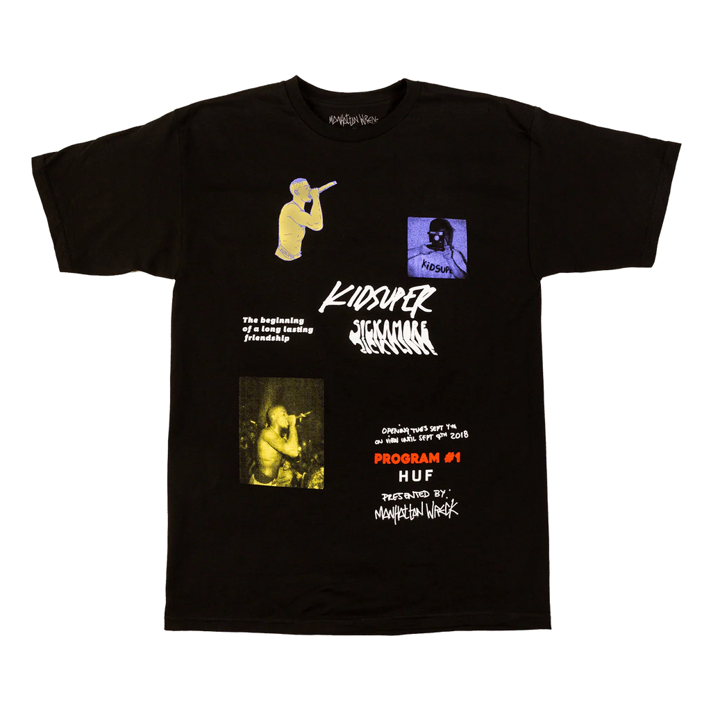 [BLACK] HUF SHECK WEST MANHATTAN WRECK SICKAMORE x Kidsuper Tee