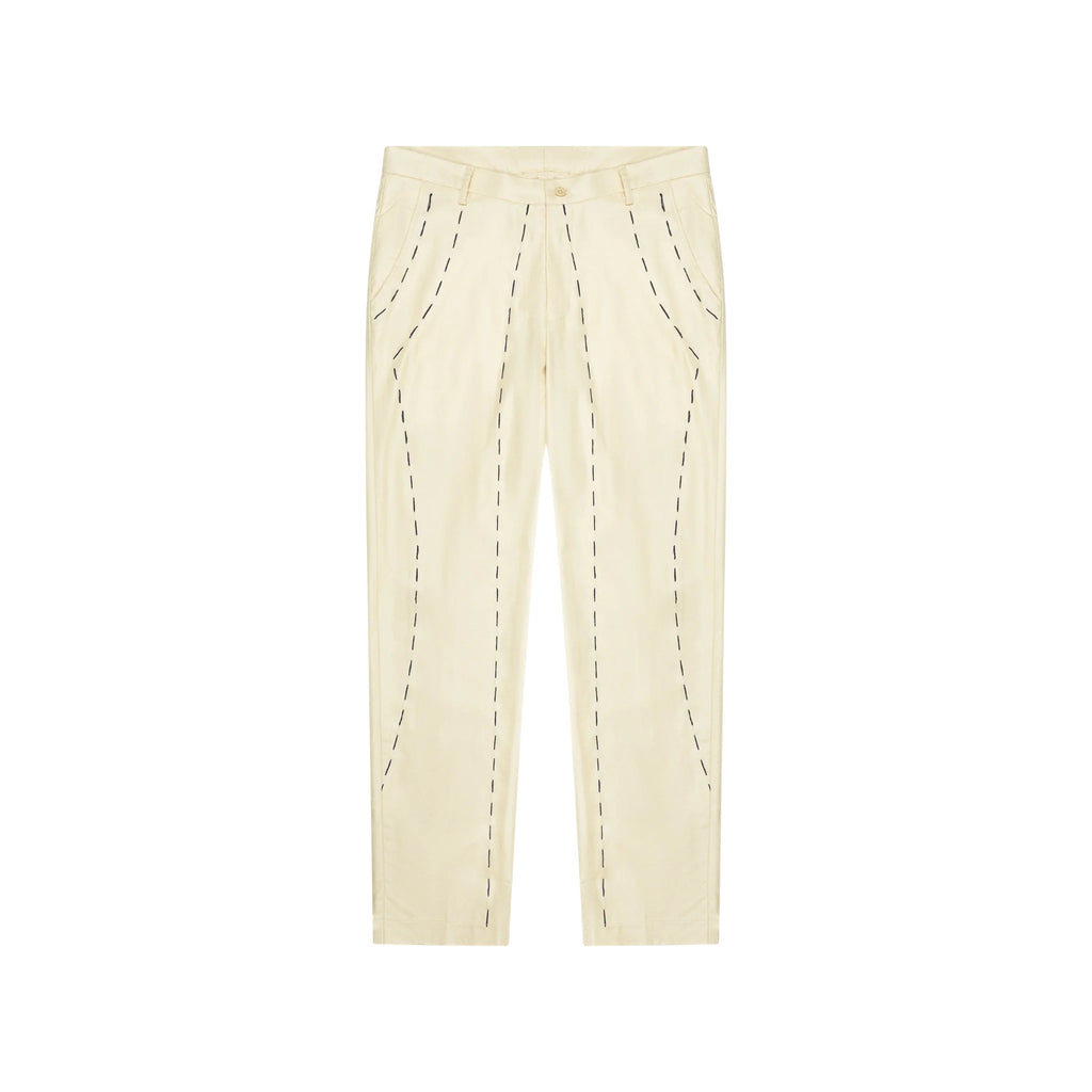 [Cream-Tan] Hand Embroidered Suit Bottom