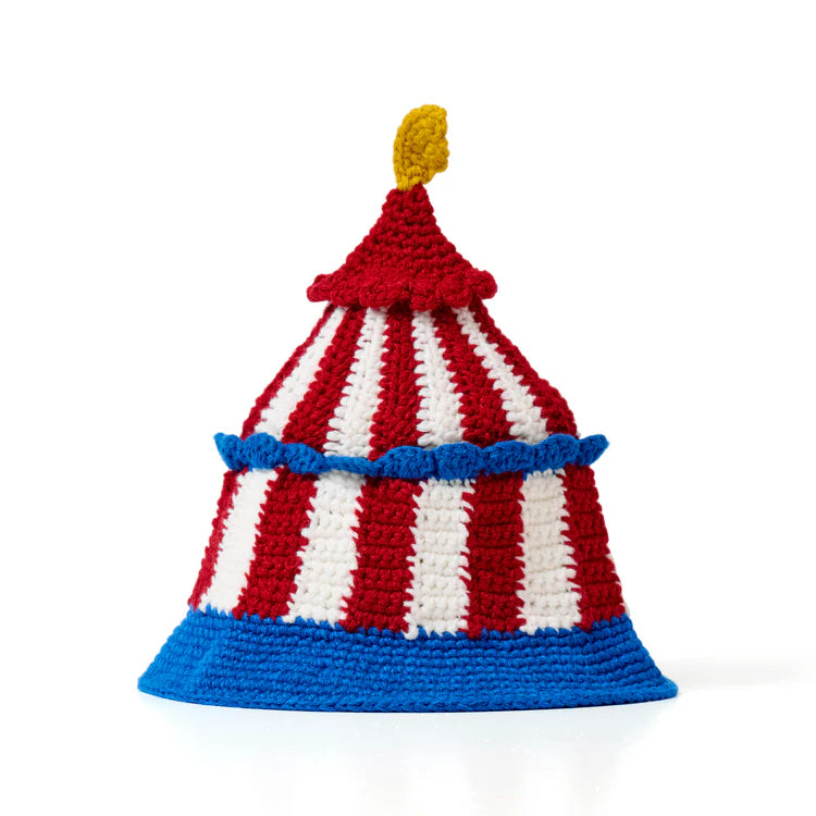 [Multicolor] Circus Crochet Bucket Hat