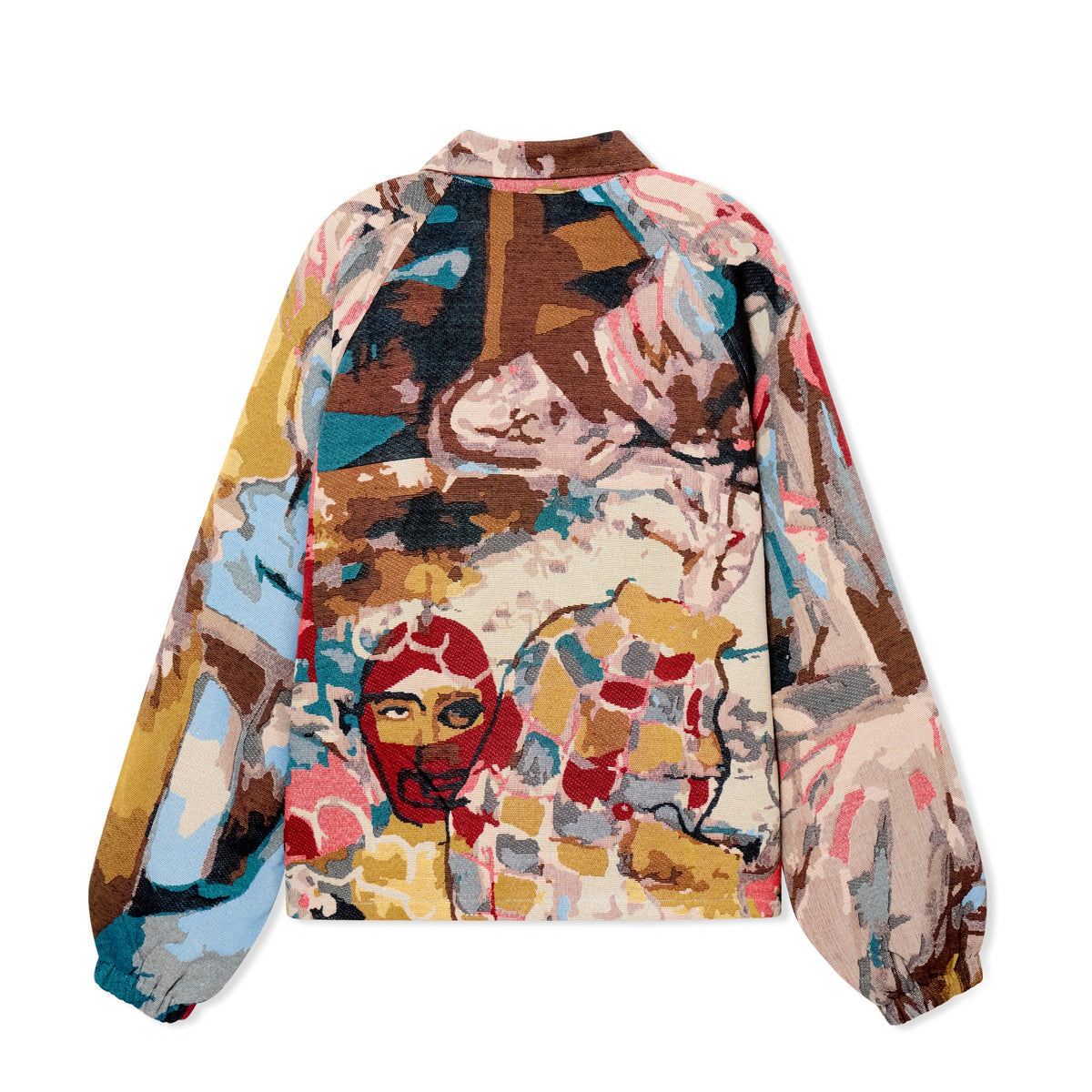 [Multicolor] Jaquarded Paintings Jacket