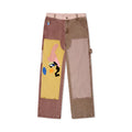 [Brown] Patchwork Face Double Knee Pant