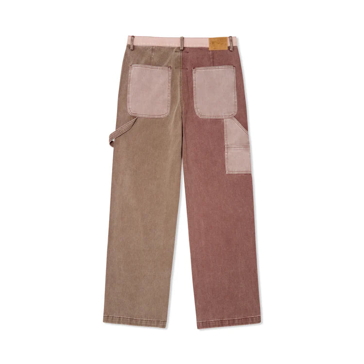 [Brown] Patchwork Face Double Knee Pant