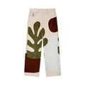 [Multicolor] Suede Floral Patchwork Pant