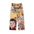 [Multicolor] Paintings Jacquard Double Pleated Pant