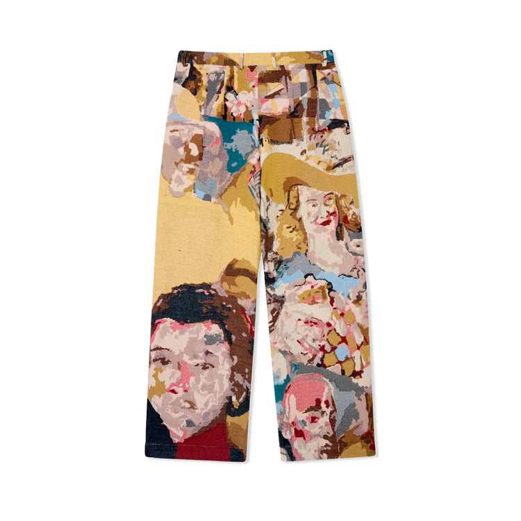 [Multicolor] Paintings Jacquard Double Pleated Pant