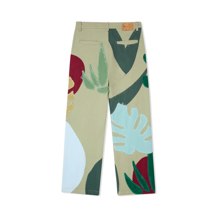 [Multicolor] Leaf Patchwork Baggy Pant