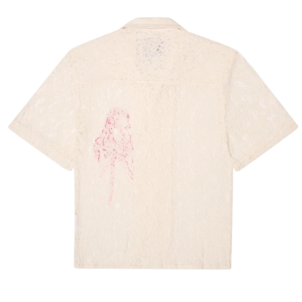 [WHITE) Lace Girl Painting Shirt