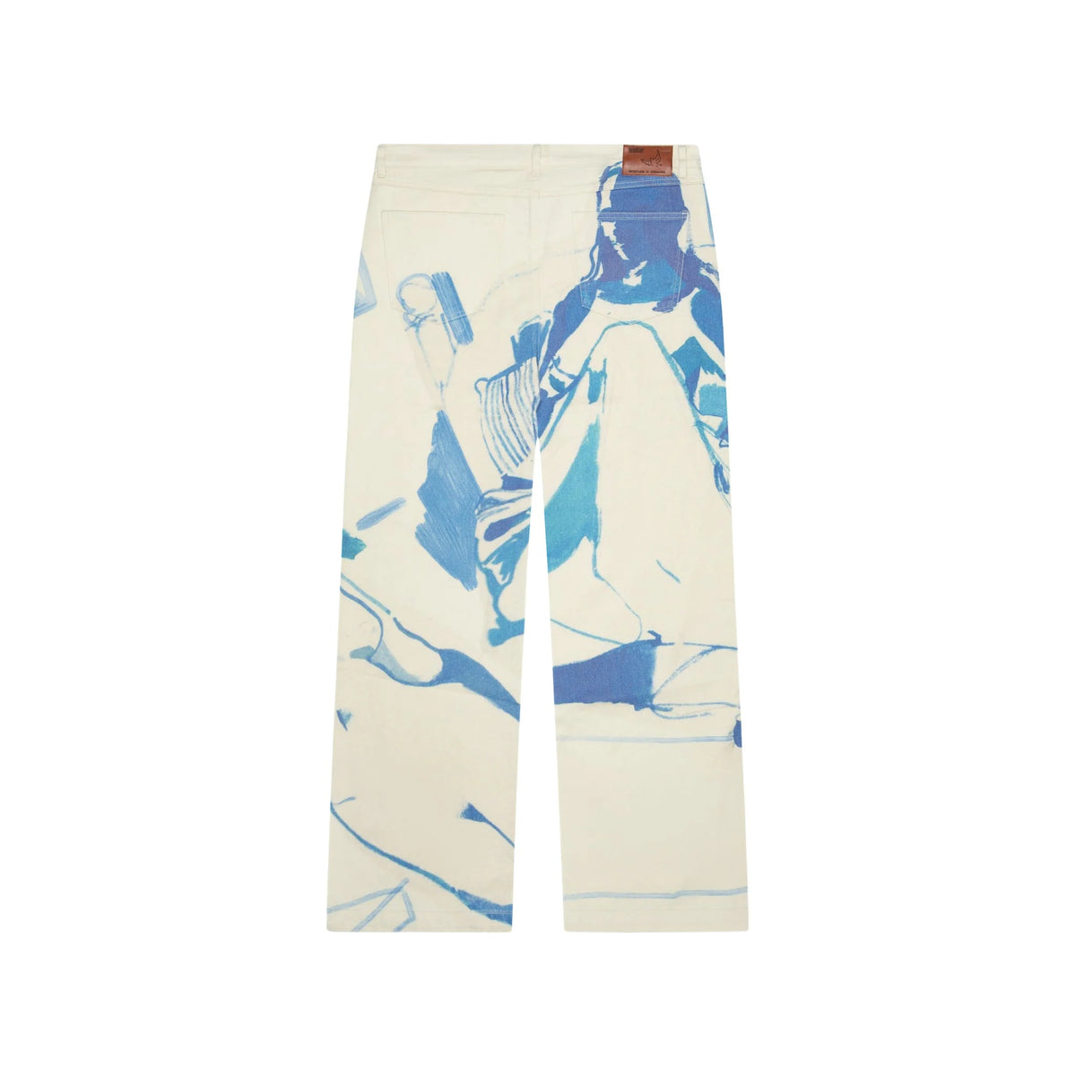 [BLUE-WHITE] 1989 BEDROOM PAINTING DENIM PANT