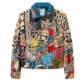 [Multicolor]Jacquard Pocket Detail Bomber Jacket
