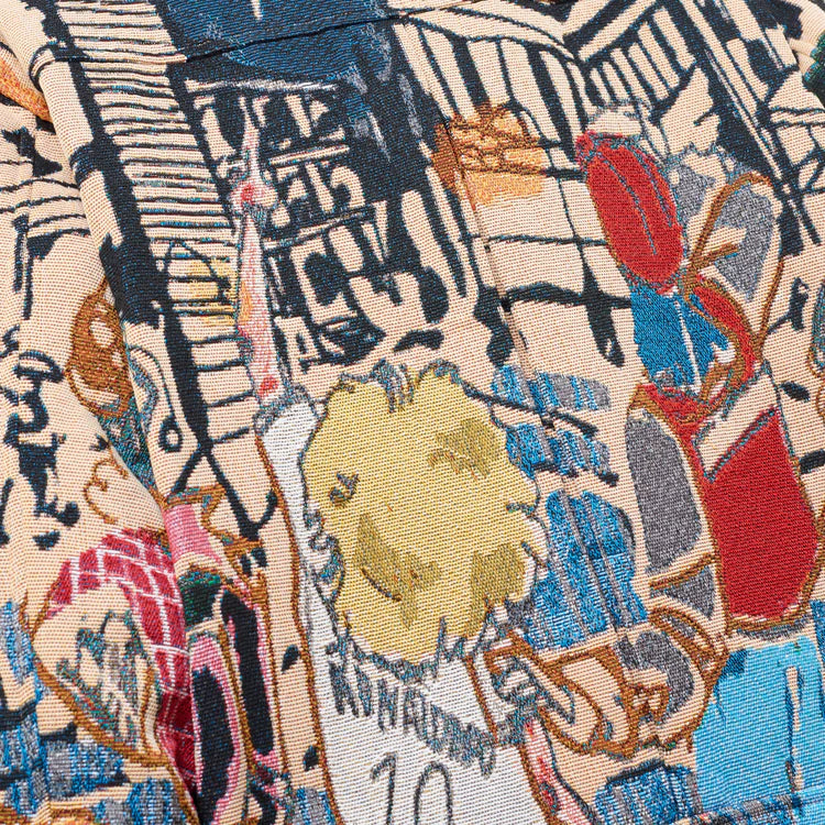 [Multicolor]Jacquard Pocket Detail Bomber Jacket