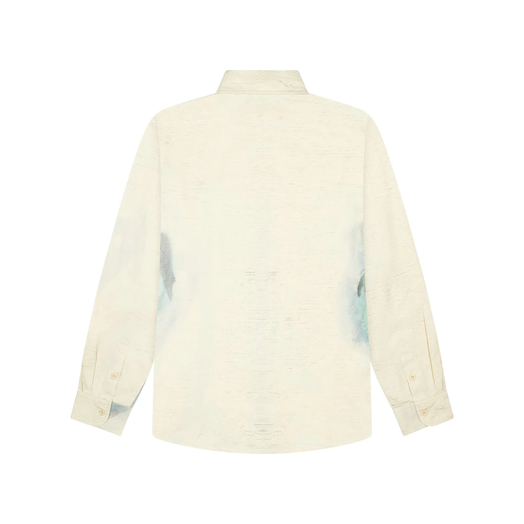 [Cream-BLUE] PAINTED FACE BUTTON DOWN SHIRT