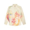 [Cream-ORANGE] PAINTED FACE BUTTON DOWN SHIRT
