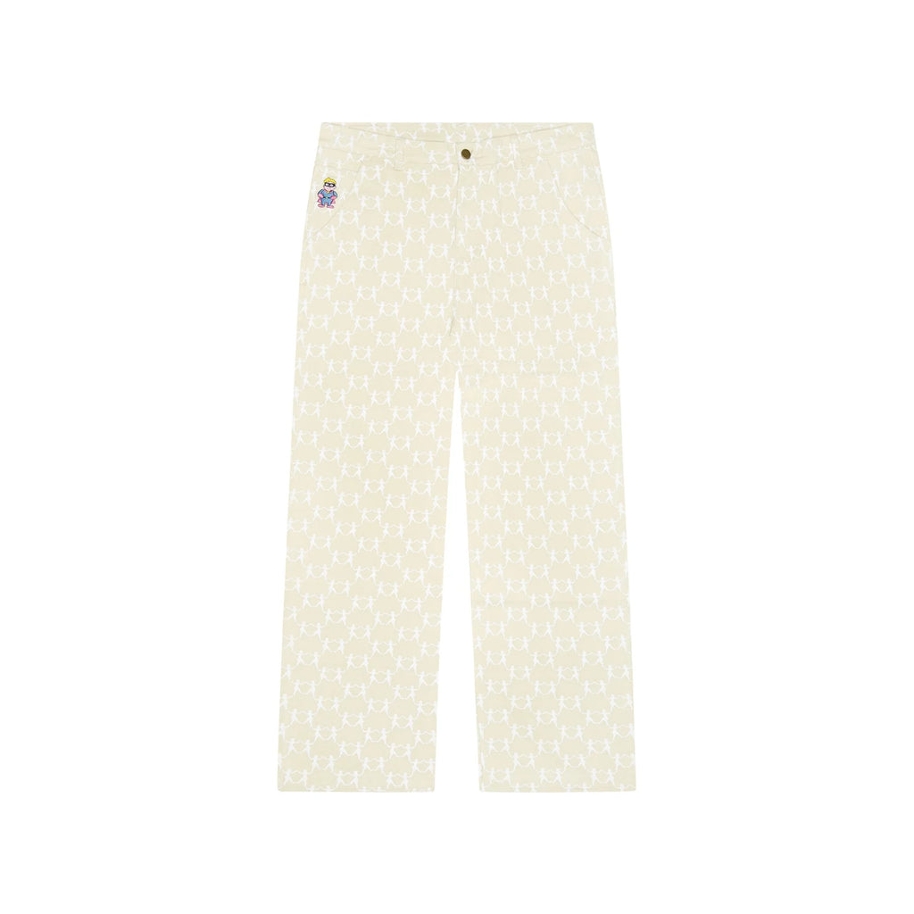 [Cream-Tan] Dancing Ladies Print Pant