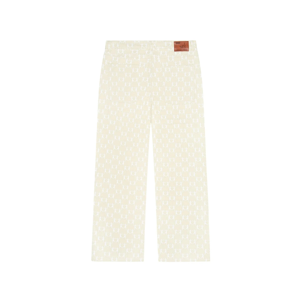 [Cream-Tan] Dancing Ladies Print Pant