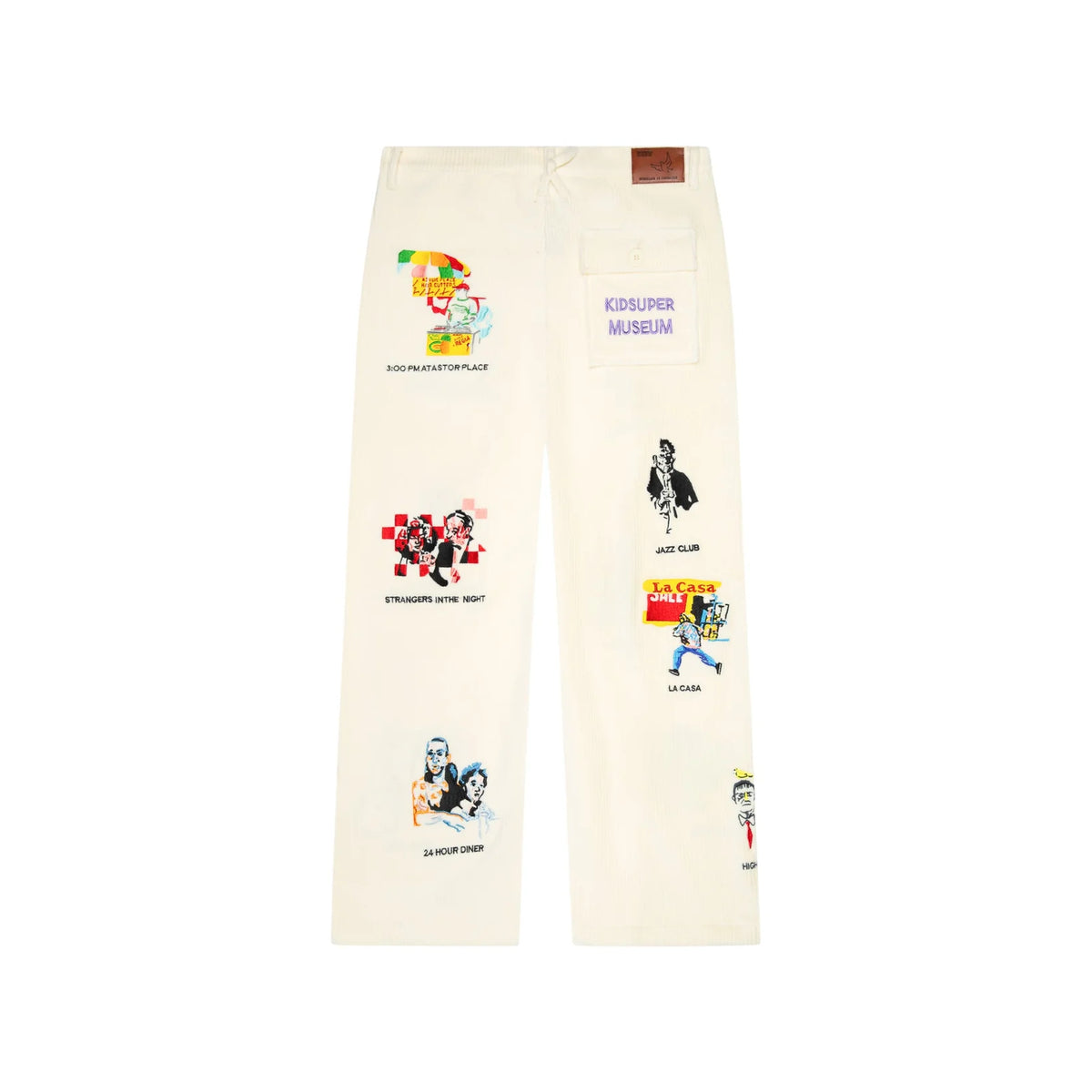 [Cream] KidSuper Museum Embroidered Cord Pant