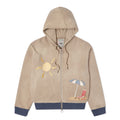 [Tan] Beach Heavyweight Zip Up Hoodie