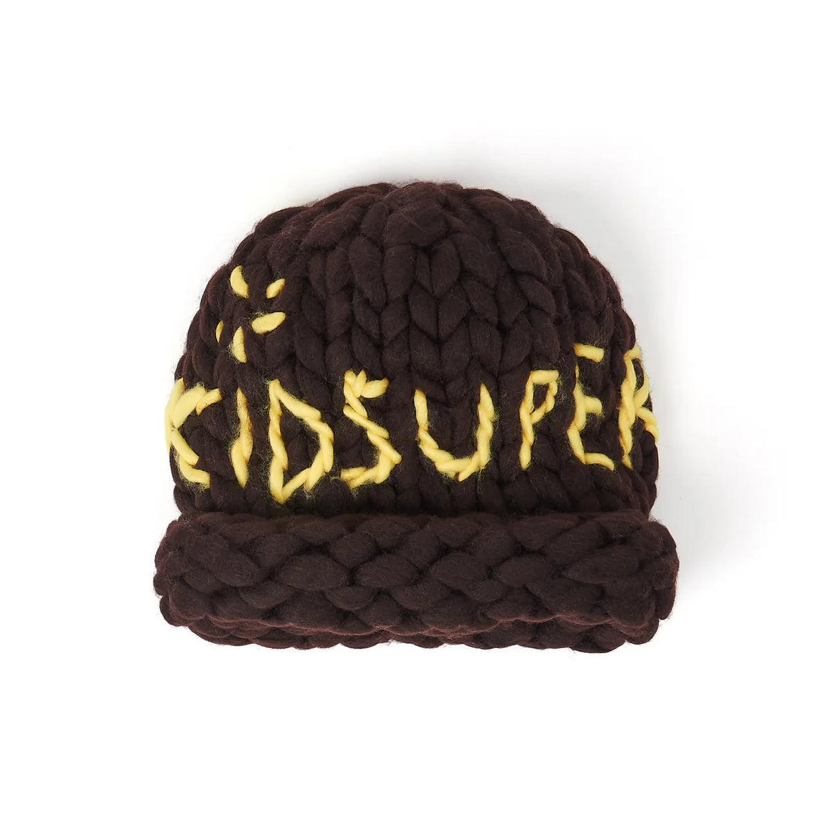 [Brown] Hand Knit Chunky Knit Beanie