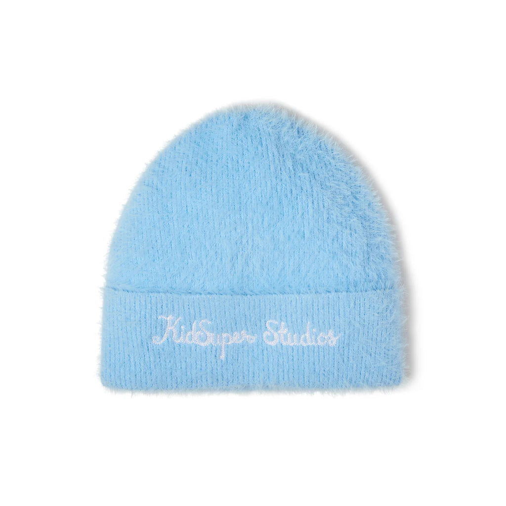 [Blue/Baby Blue] Fuzzy Knit Beanie