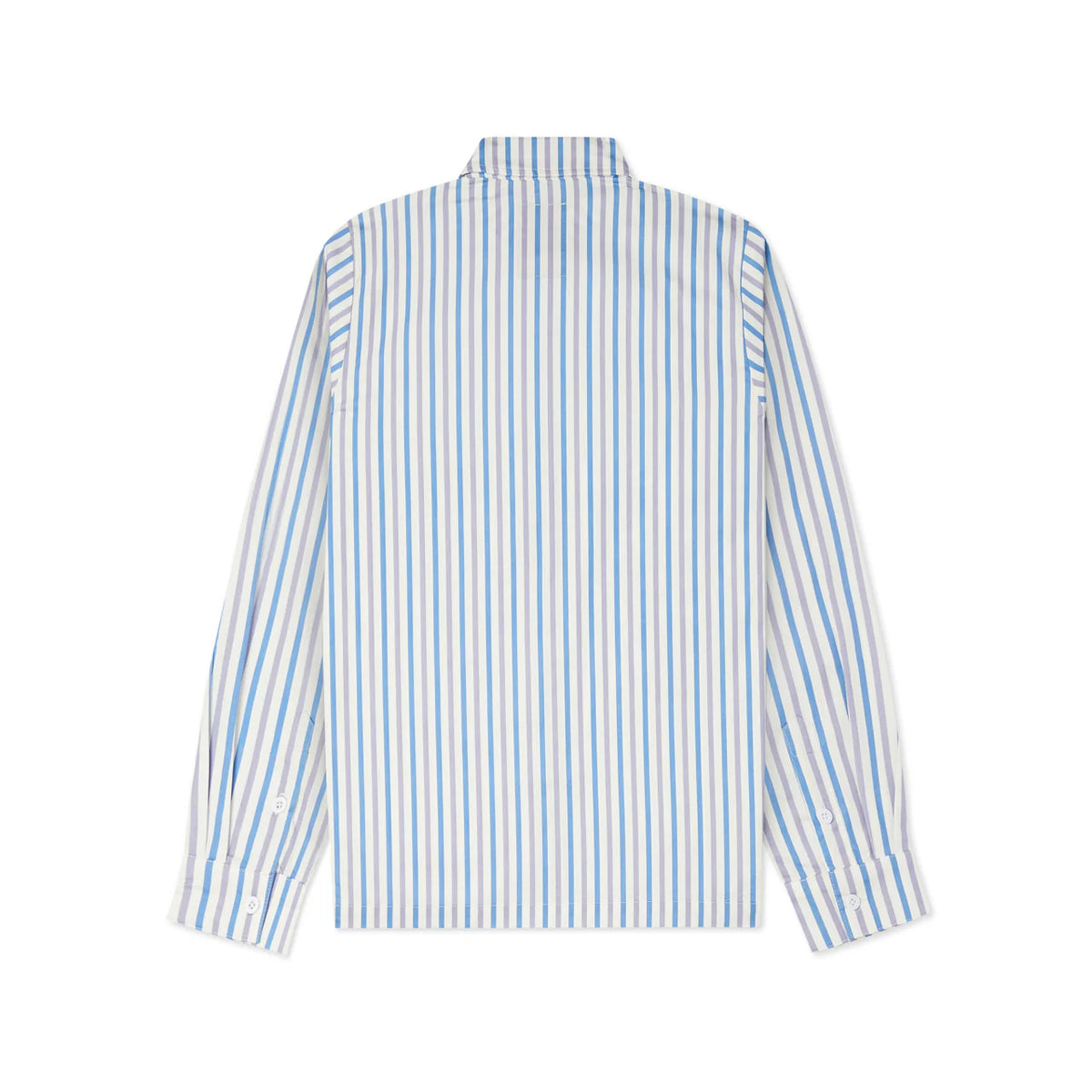 [White-Blue] Striped Face Button DOWN SHIRT