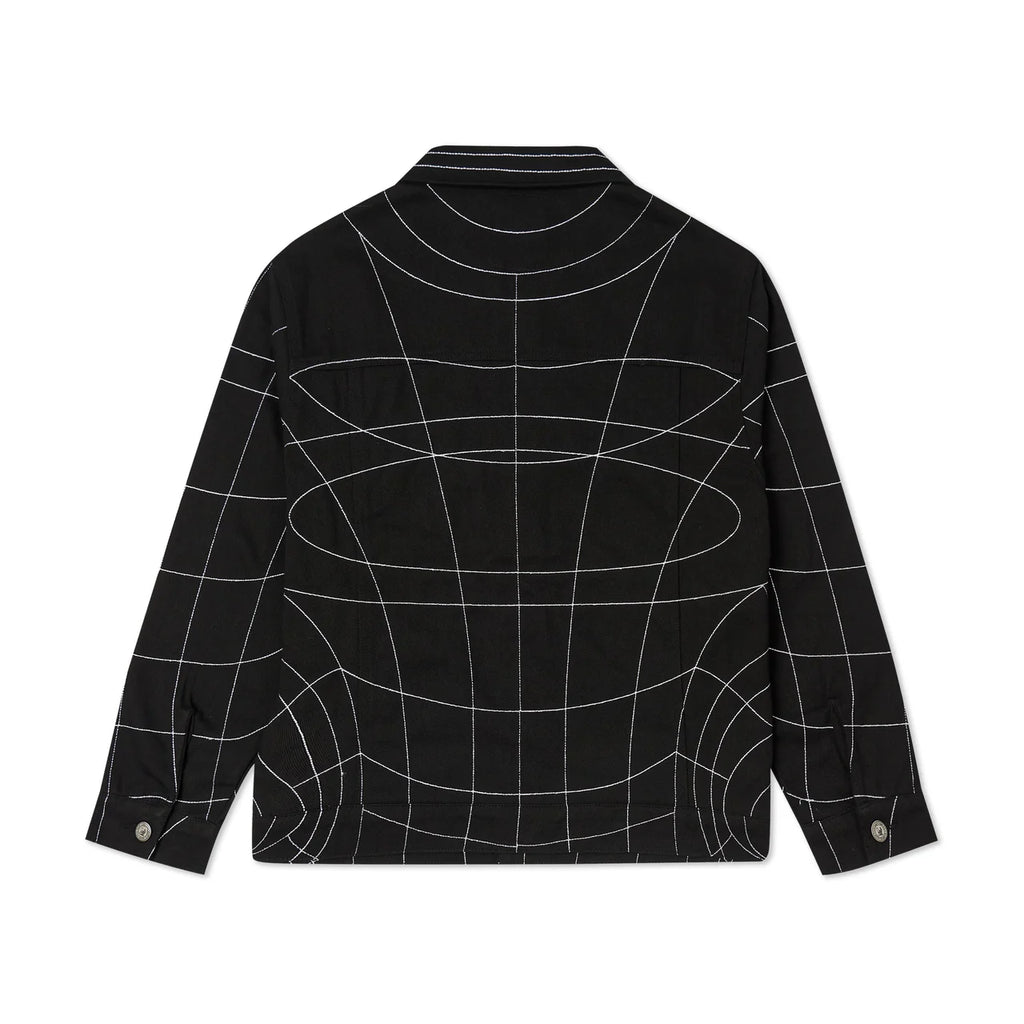 [Black] String Theory Stitched Denim Jacket