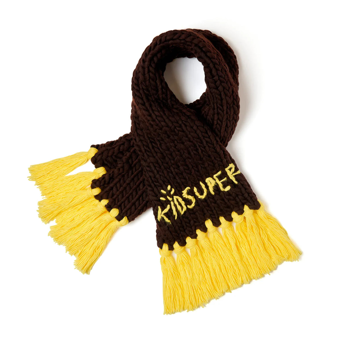 [Brown] Hand Knit Chunky Scarf