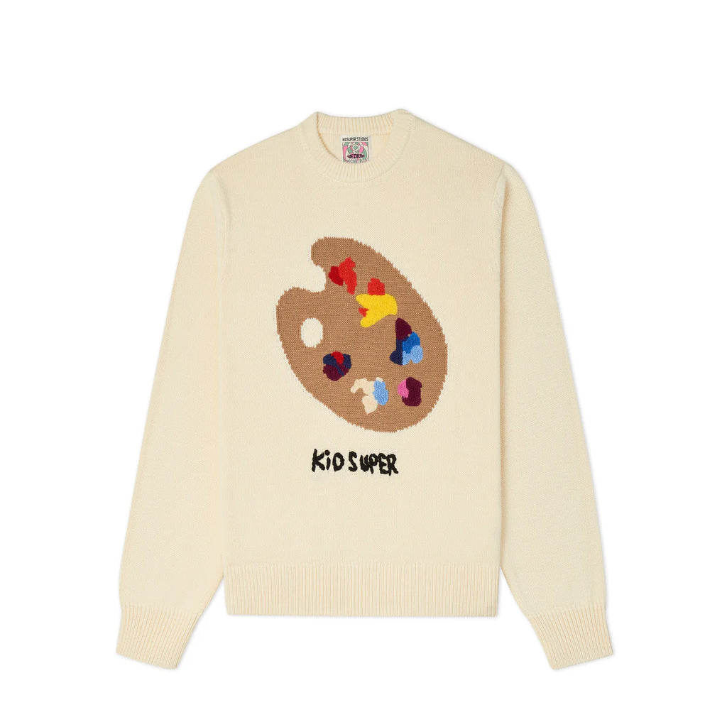 [Cream/Natural] Paint Palette Knit Sweater