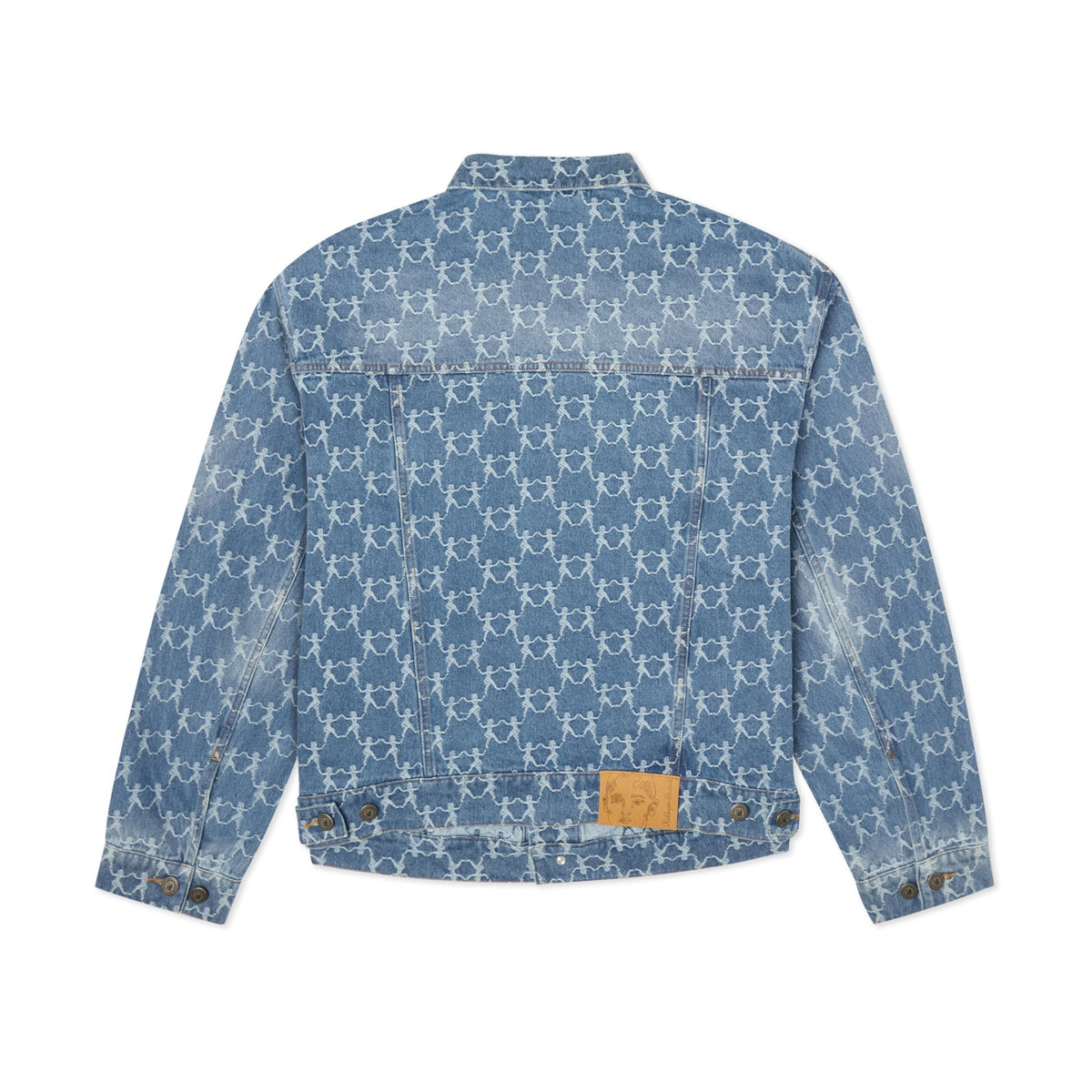 [Blue-Denim] Dancing Ladies Jacquard Denim Jacket