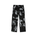 [Black] Collage Faces Twill Pant