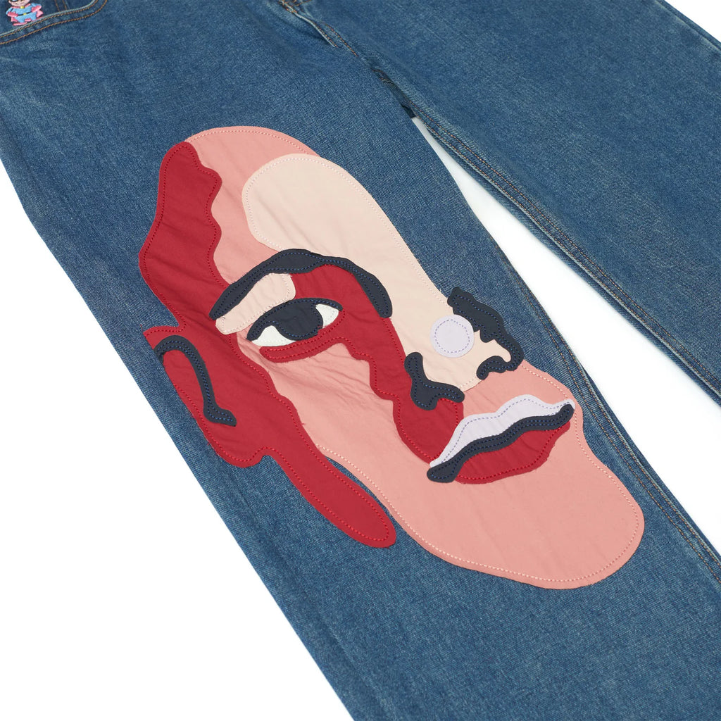 [Blue-Denim] Red Face Denim Jeans