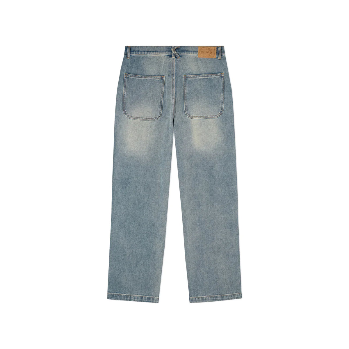 [Blue-Denim] Printed Dove Washed Denim Jeans