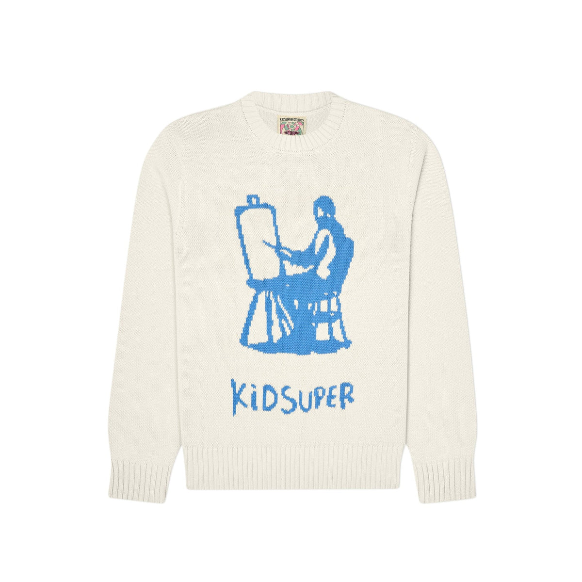 [Natural- BLUE] Painter Graphic Sweater