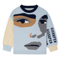 [BLUE-BABY BLUE] Face Boxy Sweater