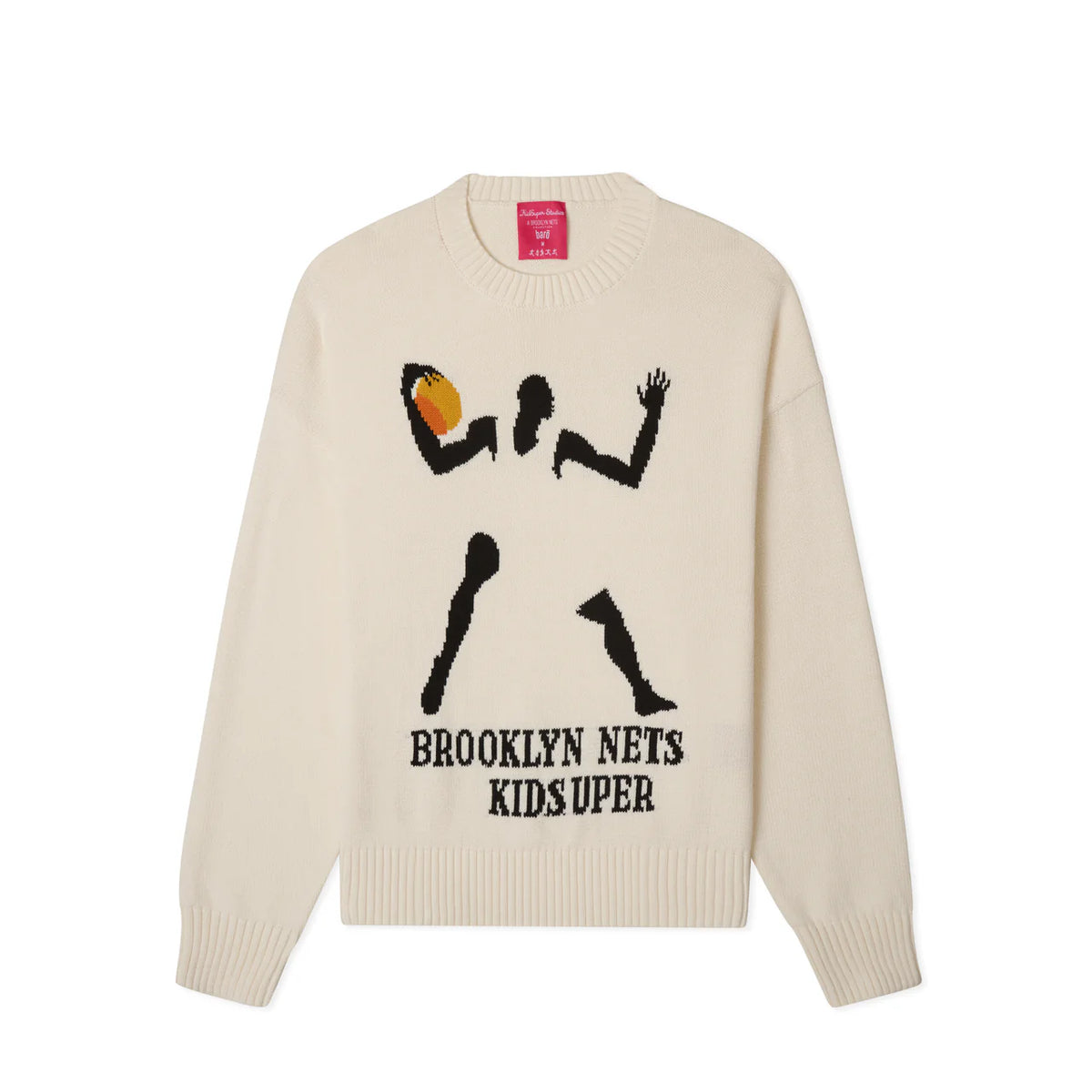 [CREAM] BROOKLYN NETS X KidSuper Knit Pullover Sweater