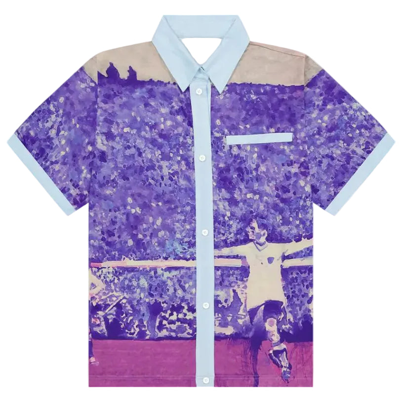 [Purple] Golaso Short-Sleeve Button DOWN SHIRT