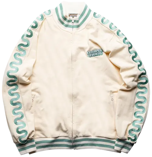 [Cream/Tan] Simple Tracksuit Jacket