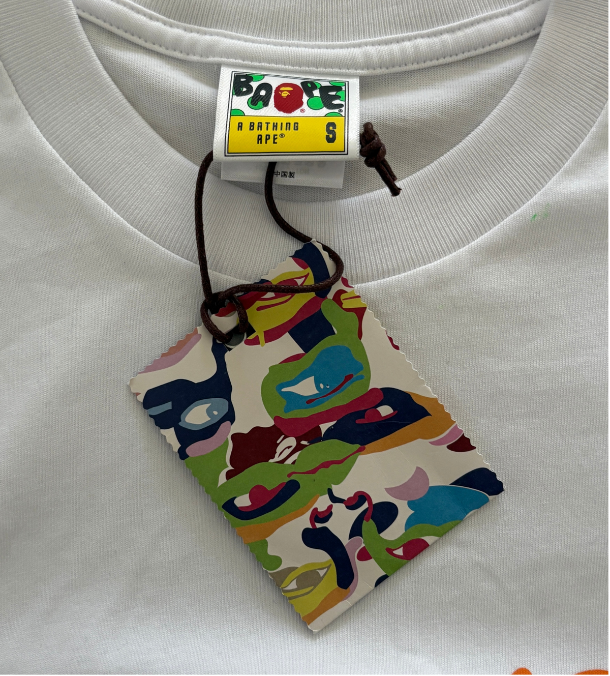 [WHITE] BAPE X KIDSUPER ORIGINAL - A SUPER APE & BABY MILO TEE