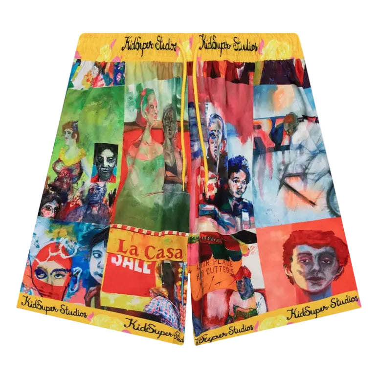 [Multicolor] Faces Shorts