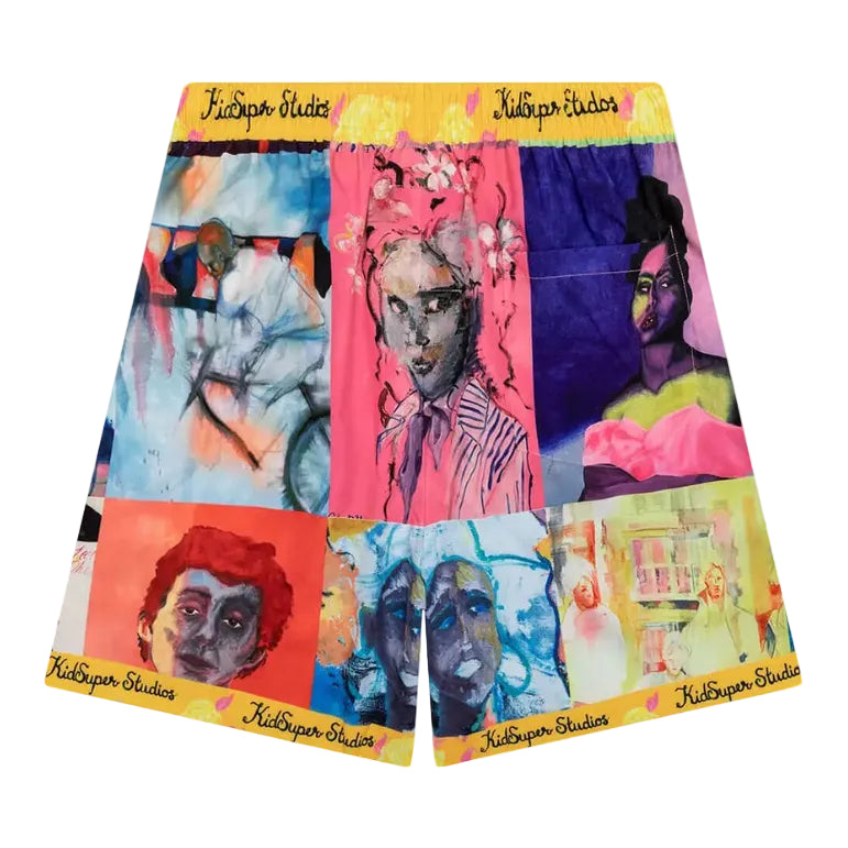 [Multicolor] Faces Shorts