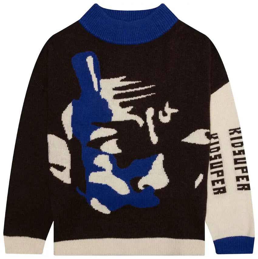 [Black] Face Sweater