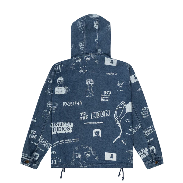 [BLUE-DENIM] DOODLE DENIM JEAN PULLOVER