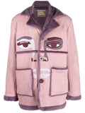 [Pink-Brown] Face Suede Winter Coat