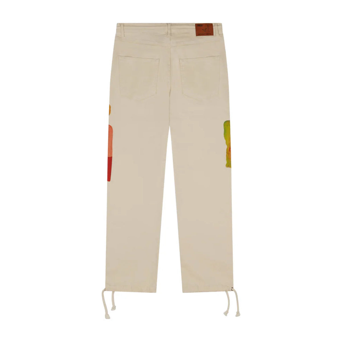 [Cream] Painted Women Denim Canvas Pant