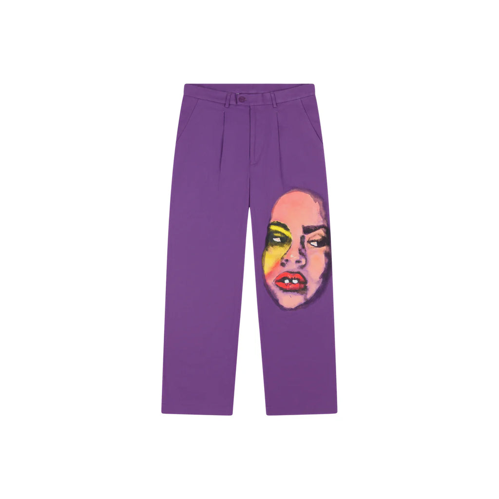 [PURPLE] Girl Face Portrait Pant