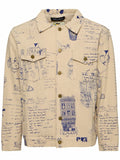 [Cream-Tan] KIDSUPER STUDIOS DOODLE LINEN JACKET