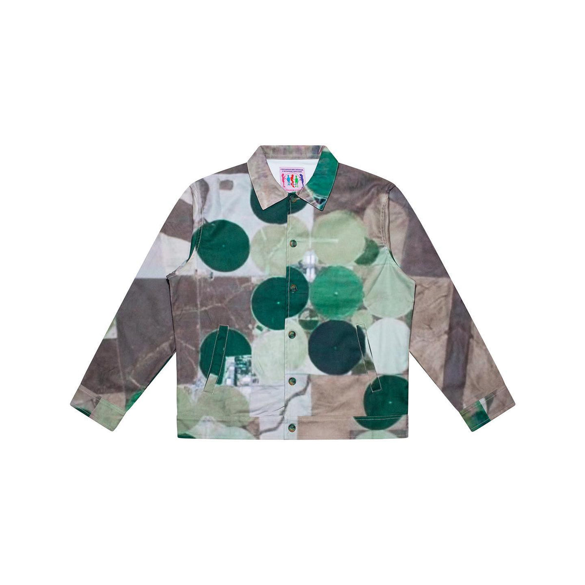 [GREEN-BROWN] KidSuper Topographic Drawstring JACKET