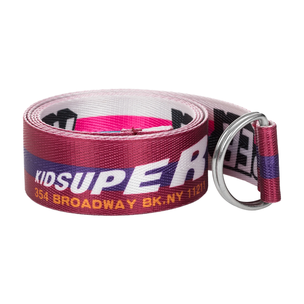 [Red-White] Kidsuper Brand Logo Belt