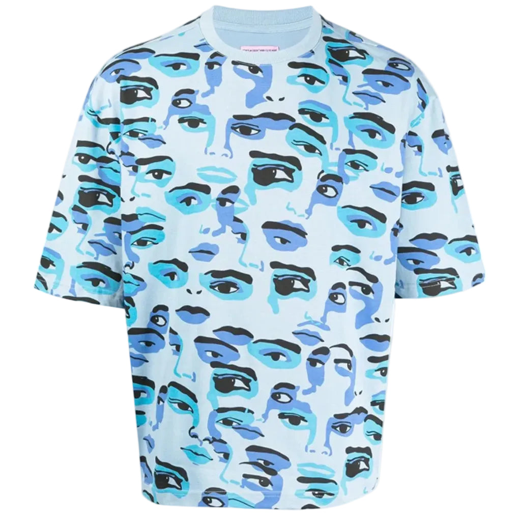[BLUE] FACE CAMO TEE