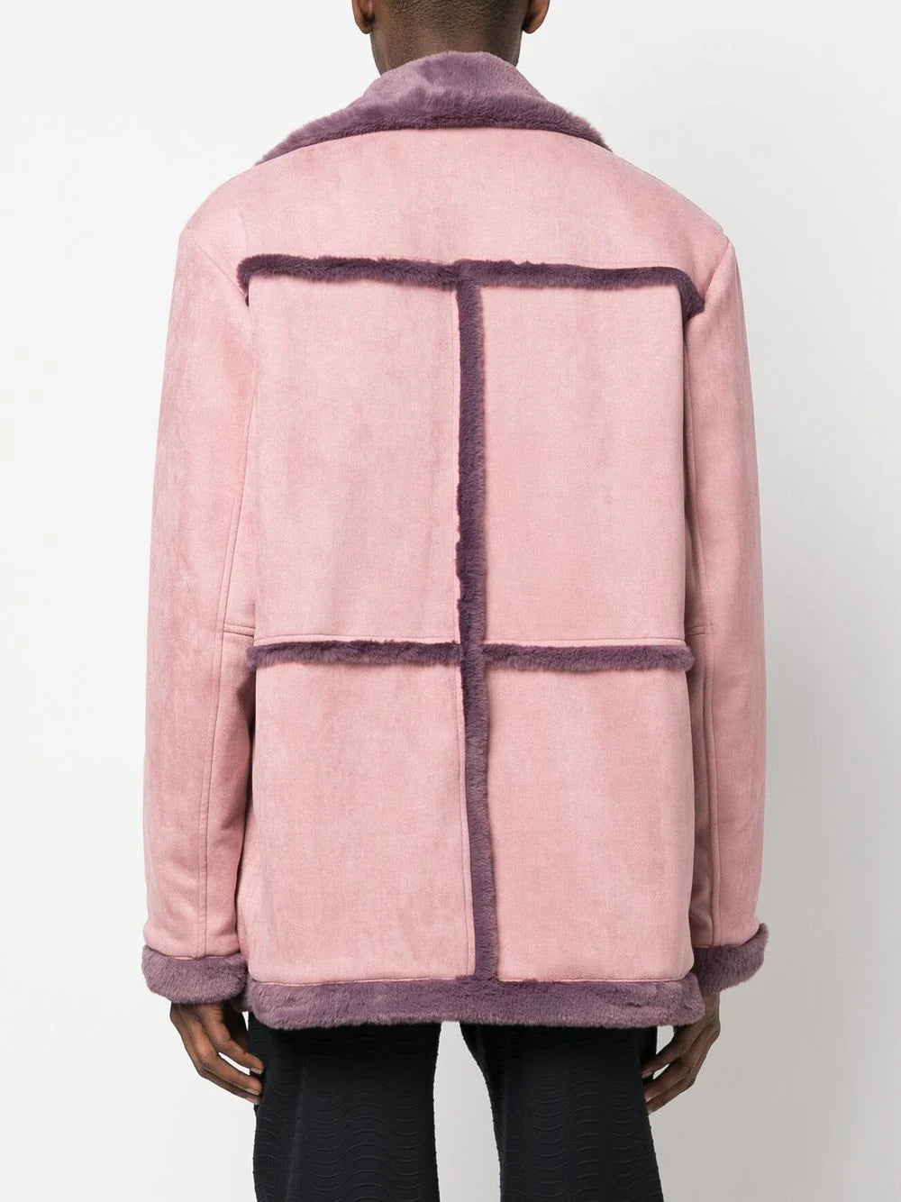 [Pink-Brown] Face Suede Winter Coat