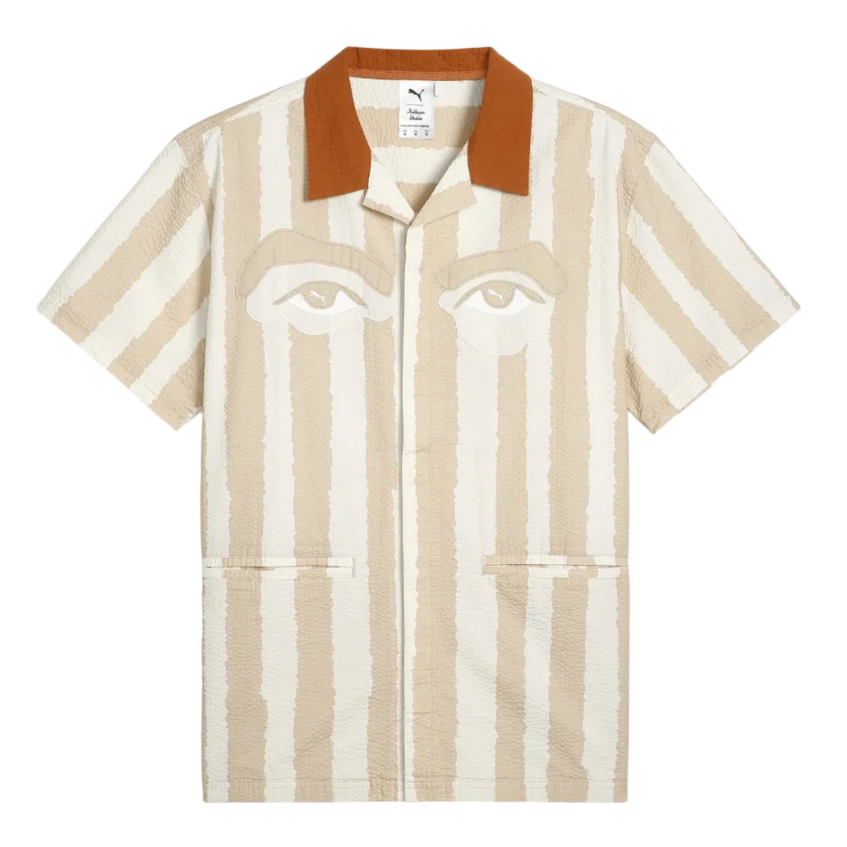 [Cream/Tan] PUMA X KIDSUPER FACE SEERSUCKER SHIRT