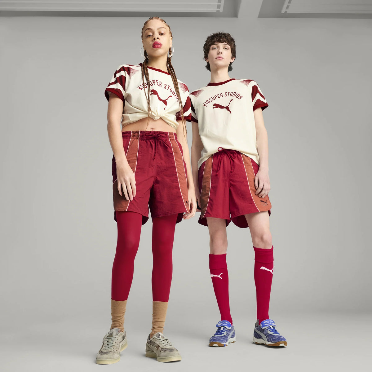 [Red-Dark Crimson] PUMA X KIDSUPER SHORTS